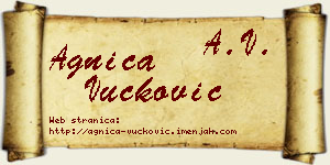 Agnica Vučković vizit kartica